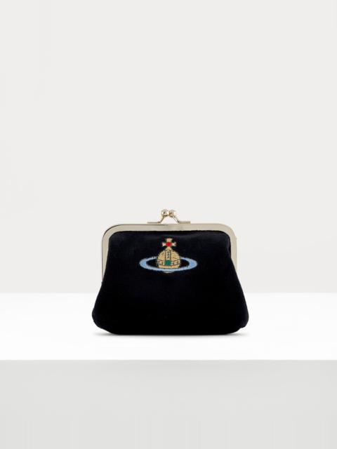 Vivienne Westwood EMBROIDERED ORB FRAME COIN PURSE
