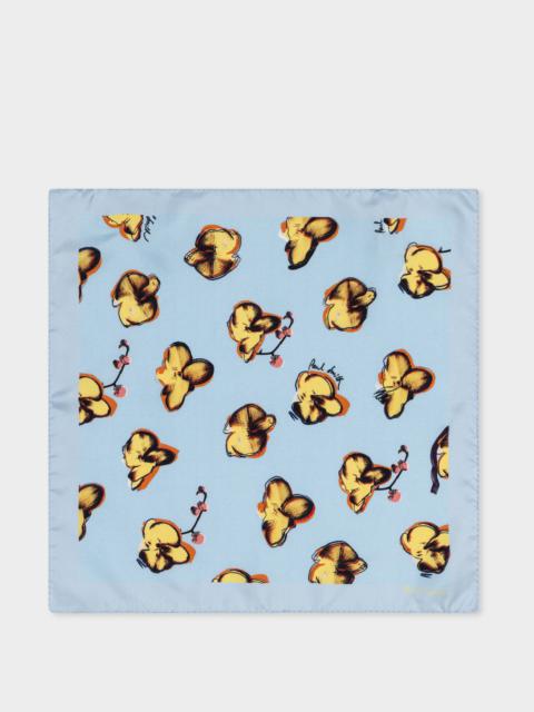 Floral Print Silk Pocket Square