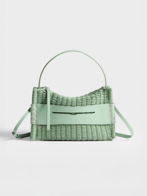 JW Anderson LOAFER BAG IN SAGE WOVEN LEATHER