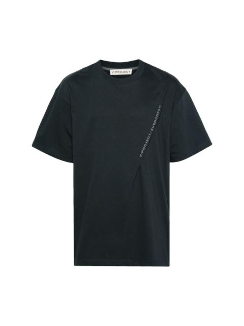 pleat-detail cotton T-shirt