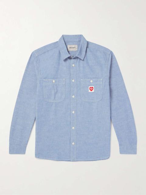 Clink Heart Logo-Appliquéd Cotton-Chambray Shirt