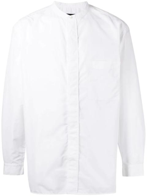 band-collar shirt