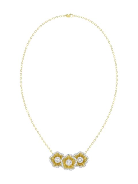 Marchesa HALO FLOWER YELLOW PENDANT NECKLACE