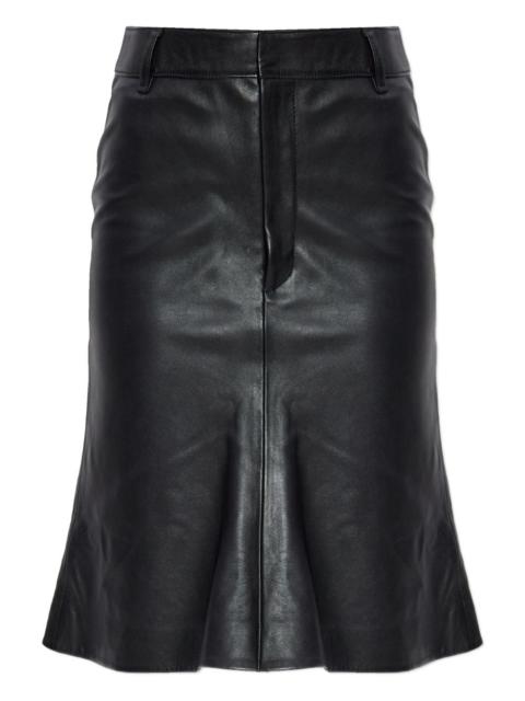 BALENCIAGA Leather high-waisted skirt