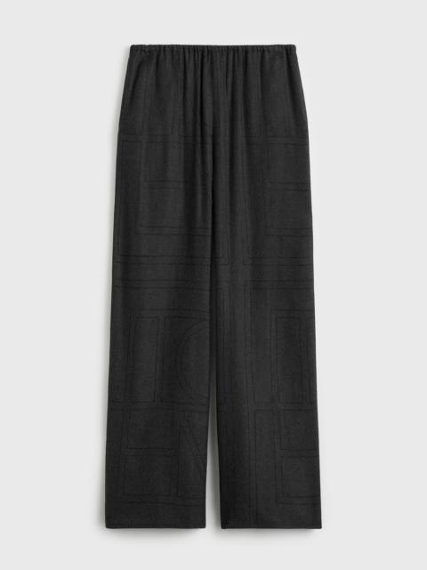 TOTEME Monogram flannel pj bottoms charcoal