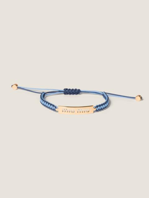 Miu Miu Cotton and metal bracelet