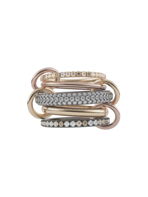 Spinelli Kilcollin Women's Leo Sterling Silver, Two-Tone 18K Gold & 2.70 TCW Diamond Multi-Band Ring - Multi