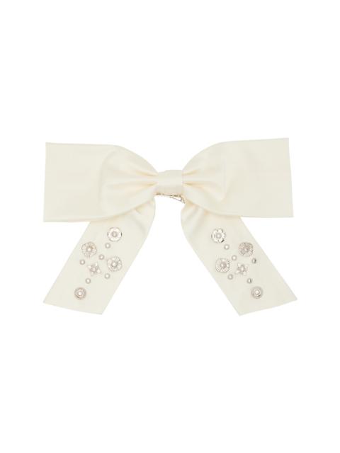 TOGA PULLA Off-White Ribbon Hair Clip