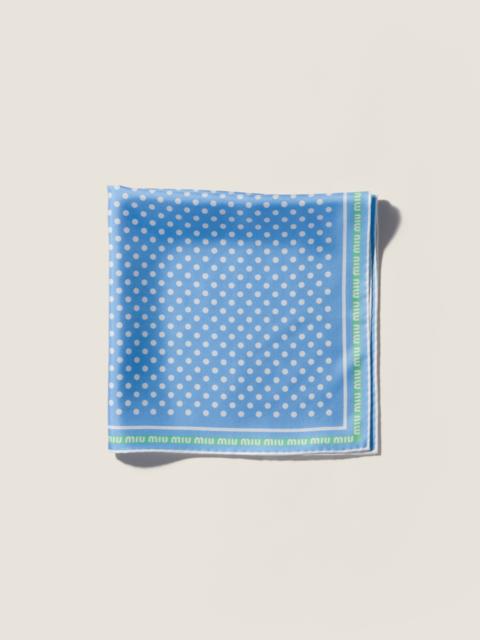 Miu Miu Printed twill scarf