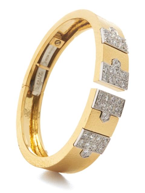 DAVID WEBB Diamond Hammered Lane Bracelet