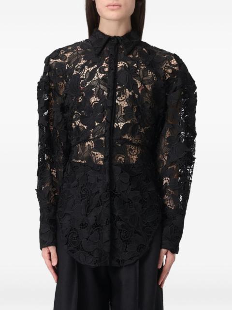 Blumarine macrame-lace shirt