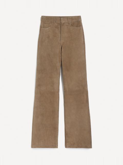 Straight Suede Trousers