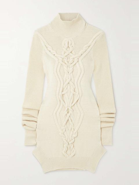 Isabel Marant Atina cable-knit merino wool-blend mini dress