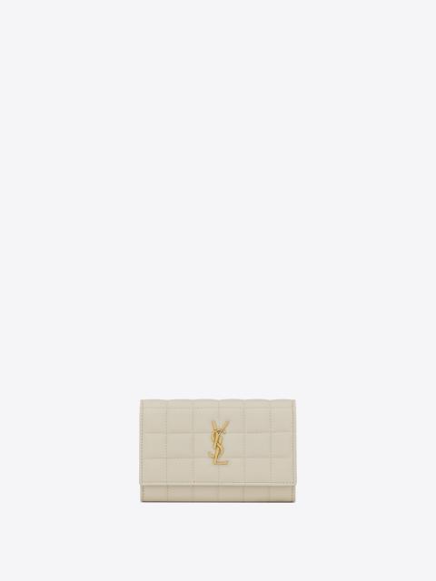 cassandre matelassé carré small envelope wallet in lambskin
