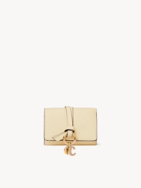 Chloé MINI ALPHABET TRI-FOLD IN GRAINED LEATHER