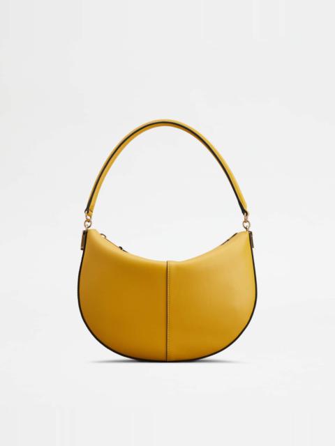 Tod's TOD'S T CASE HOBO BAG IN LEATHER MINI - YELLOW
