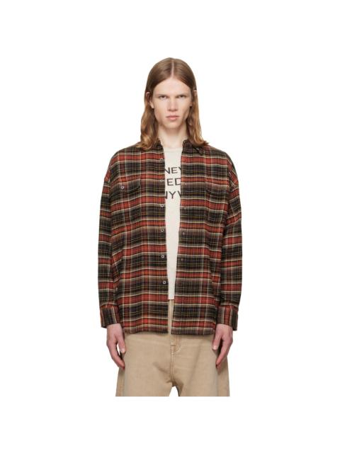 R13 Brown Boyfriend Shirt