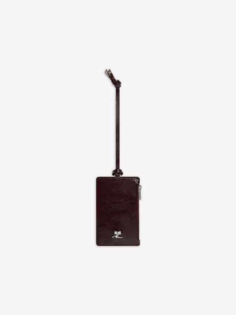 courrèges logo-plaque cardholder