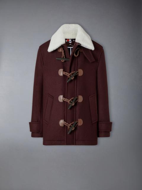 Thom Browne DOUBLE FACE MELTON WIDE SHOULDER SHELL COAT