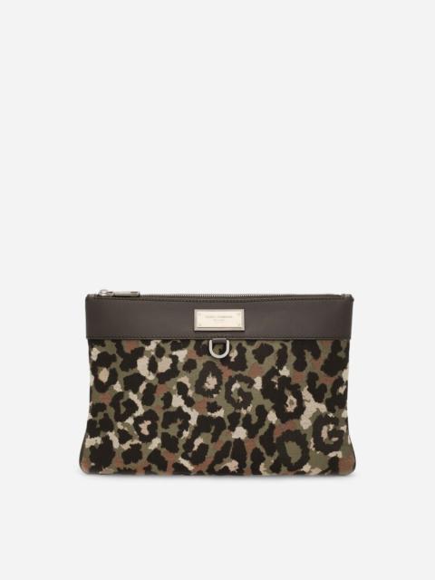 Dolce & Gabbana Camouflage jacquard clutch
