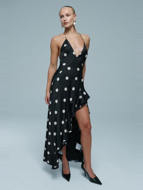 BARDOT Selene Halter Maxi Dress In Black & Ivory