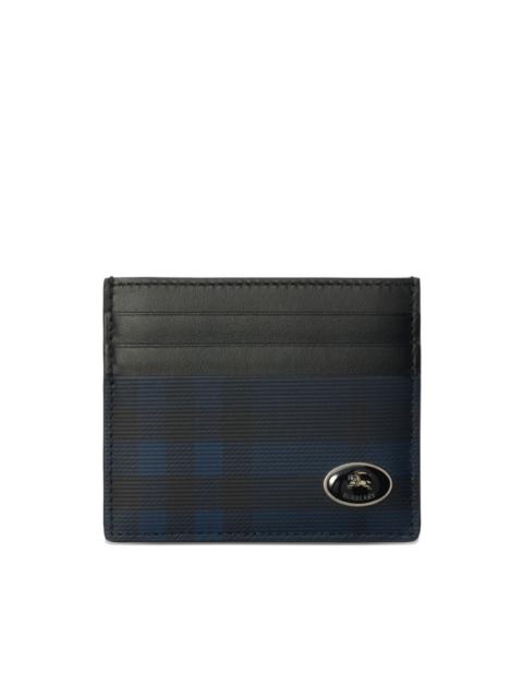 Burberry check-pattern leather card case
