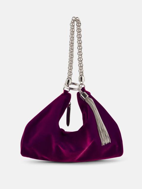 JIMMY CHOO Callie Small velvet tote bag
