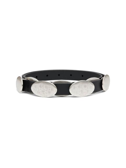 Anderson's Black Slim Nappa Calf Leather Belt