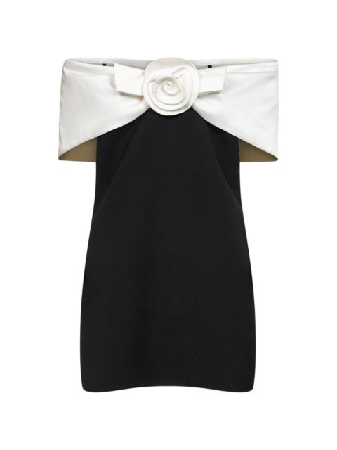 self-portrait flower-detail mini dress