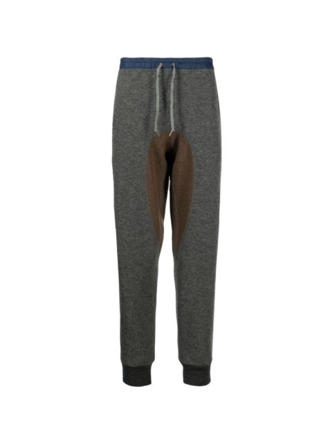 drawstring-waistband knitted trousers
