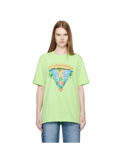 CASABLANCA Green Innocence Triangle Short Sleeve T‑shirt