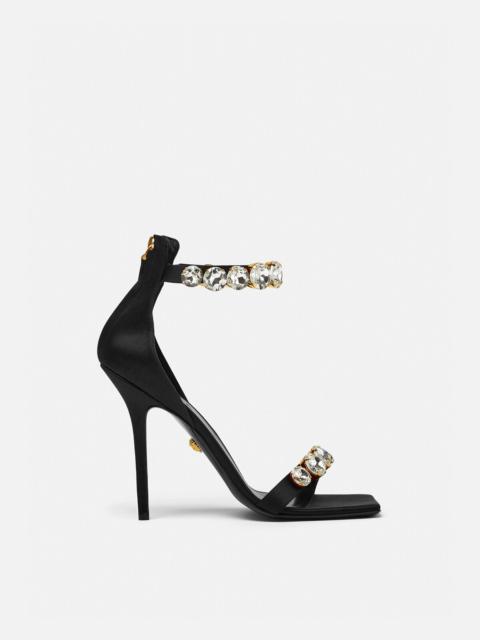 VERSACE Crystal Satin Sandals