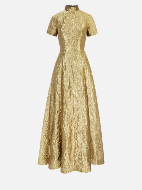 EMILIA WICKSTEAD Malinda Dress in Gold Metallic Jacquard
