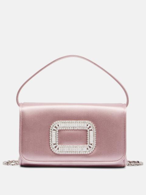 Roger Vivier Pilgrim Micro embellished satin vanity bag
