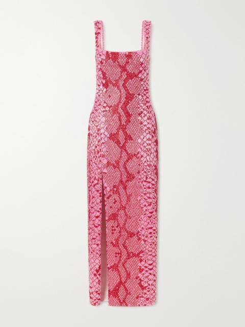 CLIO PEPPIATT Medusa embellished stretch-tulle gown Pink