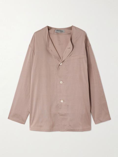 Our Legacy + Emporio Armani Strato Lyocell and silk-blend shirt Beige