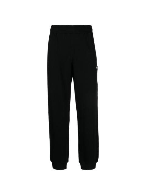 logo-appliquÃ© elasticated-waist track pants