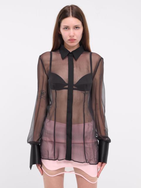 NENSI DOJAKA Fitted Sheer Shirt