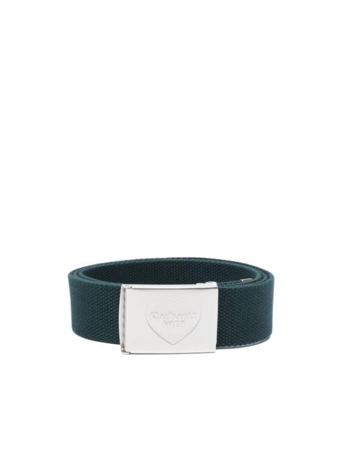 Carhartt heart-buckle logo belt