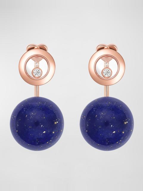 Chopard Happy Diamonds Planet 18K Rose Gold and Lapis Lazuli Earrings