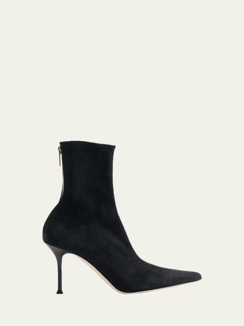 CHRISTEN Helix Stretch Suede Ankle Booties