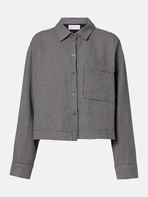velvet Adeline houndstooth cotton shirt