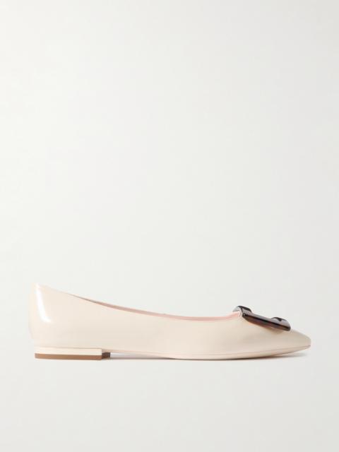 Roger Vivier Gommettine Patent-leather Point-toe Flats