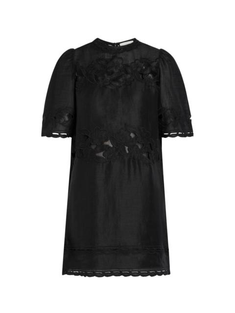 Isabel Marant Isabel Marant Reldine Floral-embroidered Ramie Mini Dress