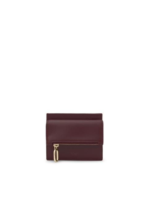 TOUS Burgundy flap Change purse-card holder TOUS City