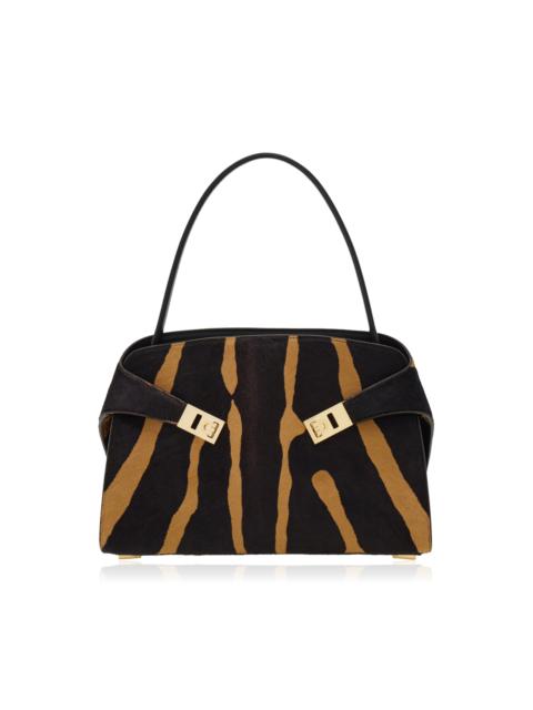 FERRAGAMO Hug Small Calf Hair Bag brown