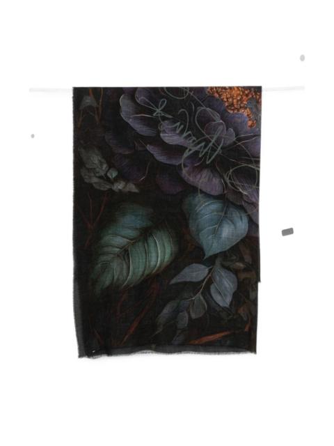 Faliero Sarti No Roses print wool stole