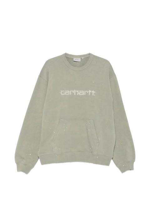 Carhartt Carhartt Logo-print Paint-splatter Sweatshirt