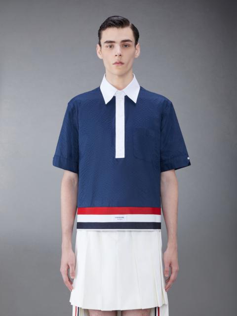 Thom Browne RWB-stripe ripstop polo shirt