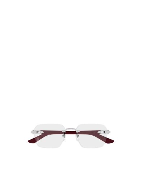 Cartier geometric rimless glasses
